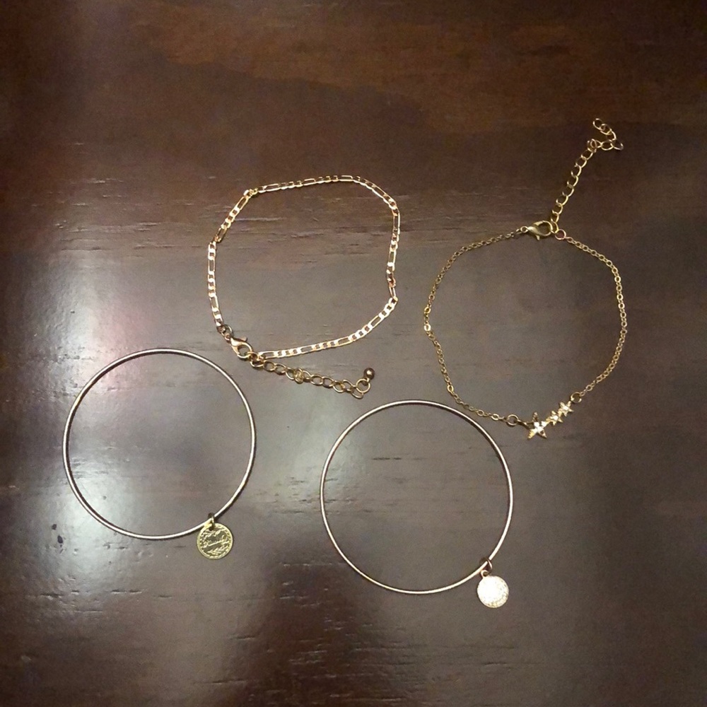 (SHEIN) Gold Bracelet pack (4)